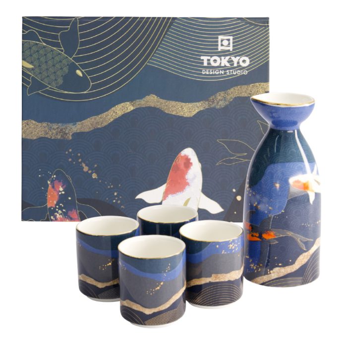 Tokyo Design Studio – Kawaii – Sake Set – 4 Kopjes – 1 Sake Fles – 120/50ML