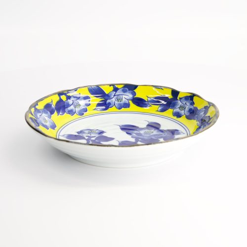 Tokyo Design Studio - Tsubaki - Groot Bord - Geel/Blauw - 22x4cm