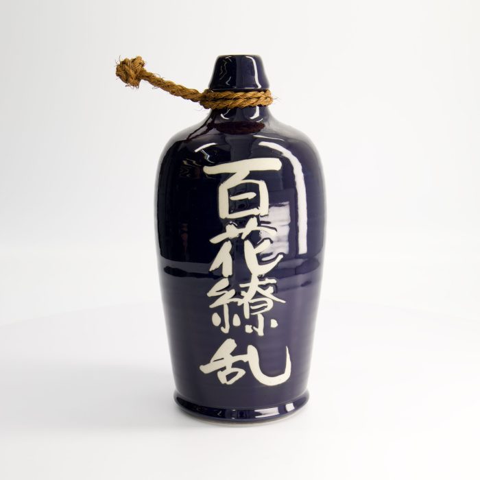 Sake Fles - Navy - Deco - Hyakka Ryoran - 28,5cm