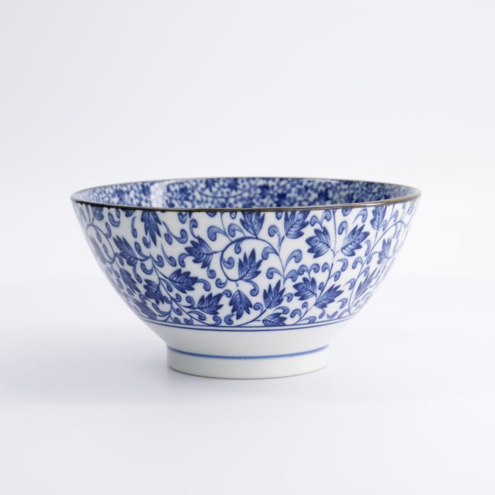 Tokyo Design Studio - Mixed Bowls - Hana - Blauw - 18x9cm 1000ml - Karakusa