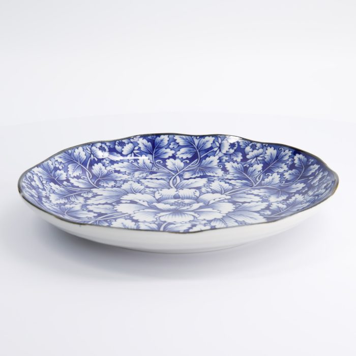 Tokyo Design Studio - Hana Blue - Rond Bord - 25,5x3,5cm - Dami Botan