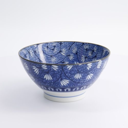 Tokyo Design Studio - Gemengde Kommen - Hana - Blauw - 18x9cm 1000ml - Tsuta Karakusa