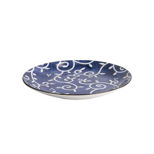 Tokyo Design Studio - Tokyo Blue - Karakusa - Dinerbord - 25x3.3cm