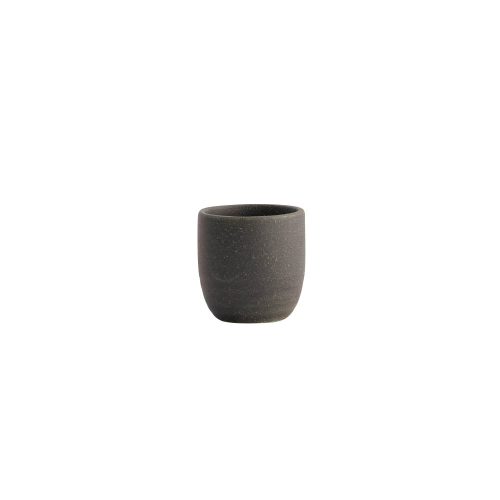 Sake Kopje - Zwart - Bizen - 4.5x4.5cm - 50ml