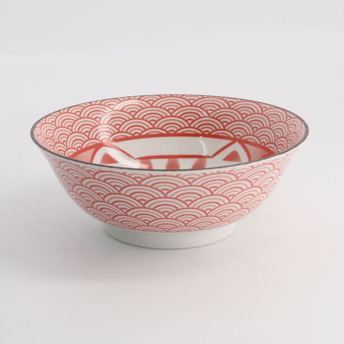 Tokyo Design Studio - Kawaii - Lucky Cat - Neko - Ramen Bowl - Rood - 19.7x7cm - 1000ml