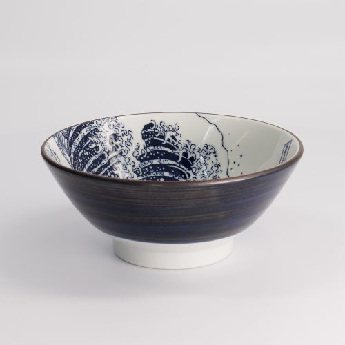 Tokyo Design Studio - Ramen Bowl - Hokusai - 17x8cm - Blauw/Wit