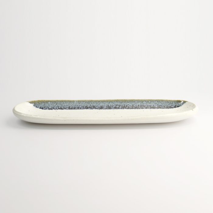 Tokyo Design Studio - Ovaal Bord - Wit/Blauw - 34,5x10,8x2,5cm